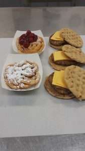 Funnel Cakes and Maple Waffle Flatbread Sandwiches by Metz Culinary