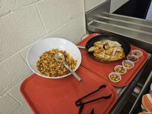 roasted corn salsa and improved toasted chicken quesadillas by Metz Culinary